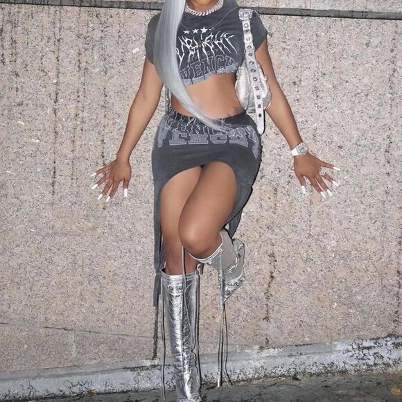 ⚡Women's Silver Stiletto Black Knee High Boot Sexy Pointed Toe Fashion High Heel - Picture 6 of 7